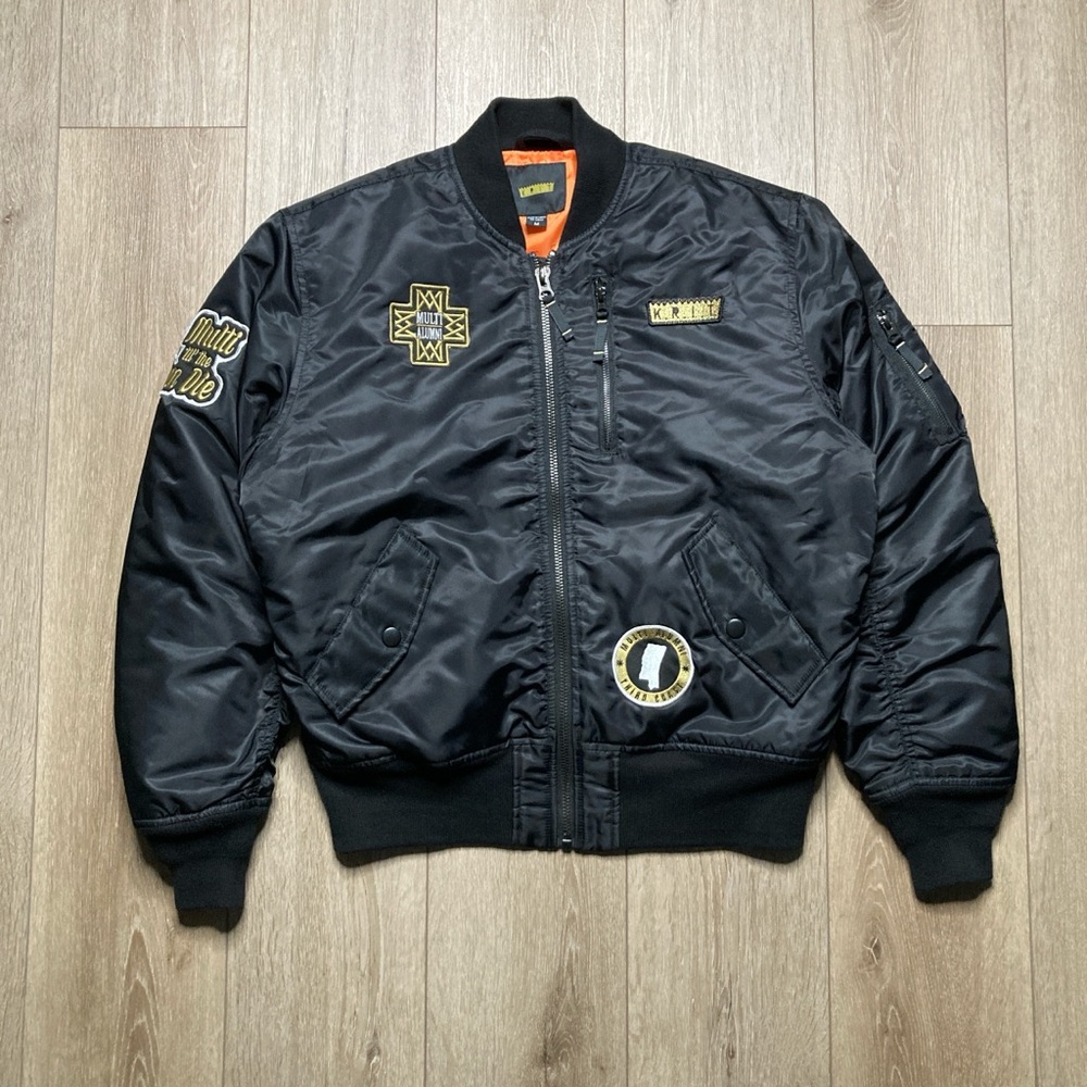 Big K.R.I.T. Black Bomber Jacket with Patches